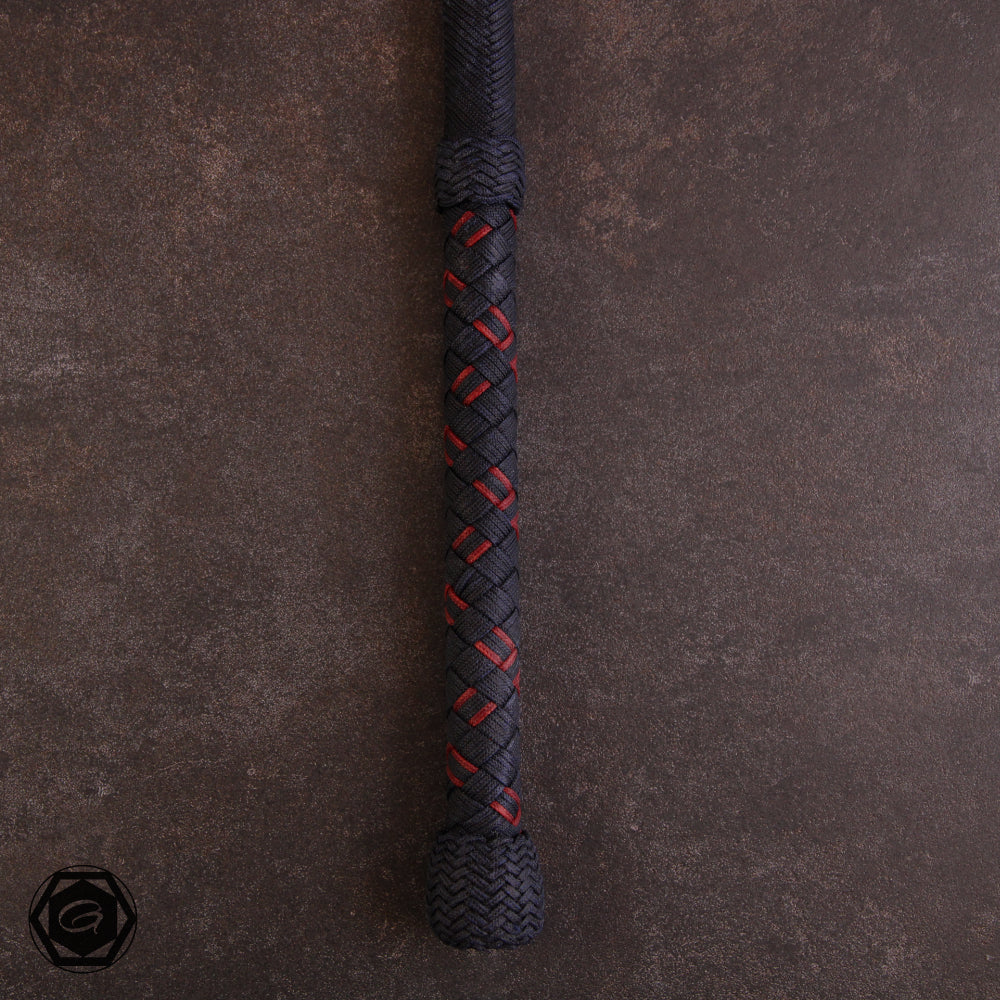 B-Stock 5ft 32 plait bullwhip midnight/red integrierter dyneemafall, kleiner Flechtfehler