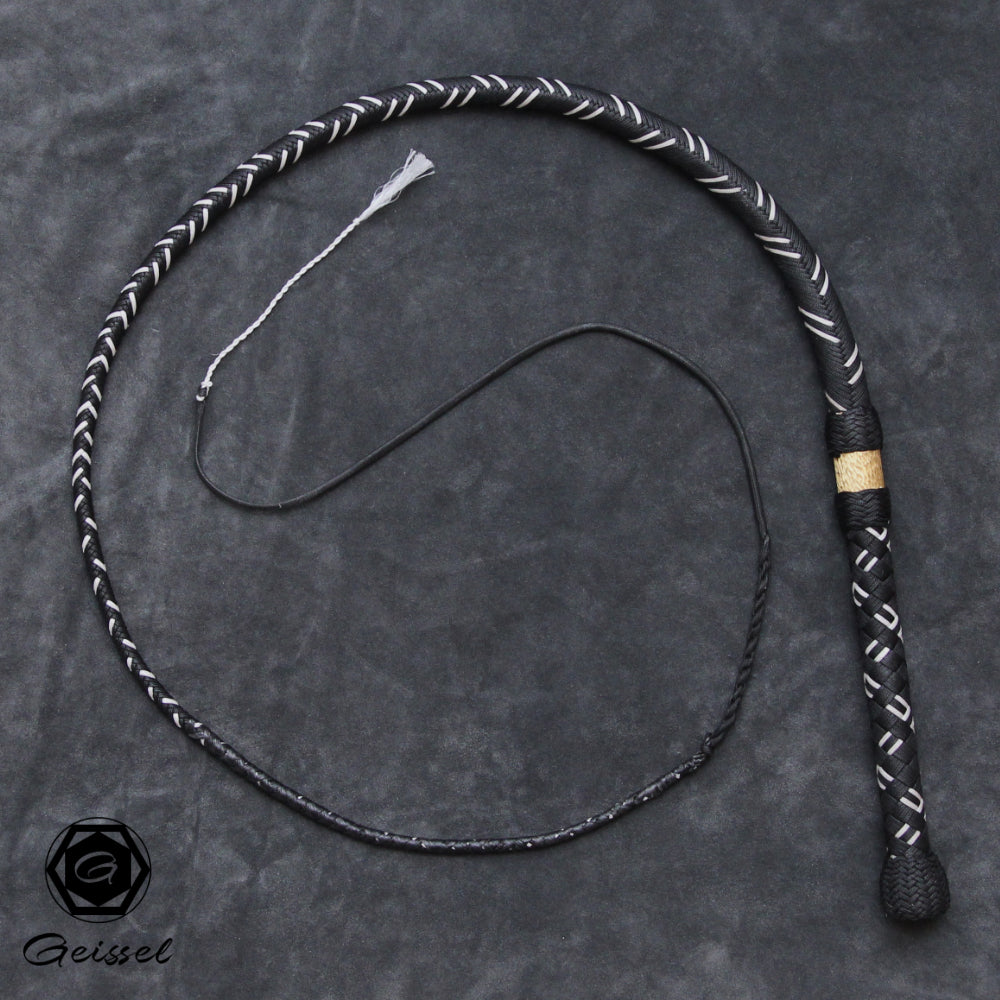 4ft 32 Plait Geissel Serie black/white/brass