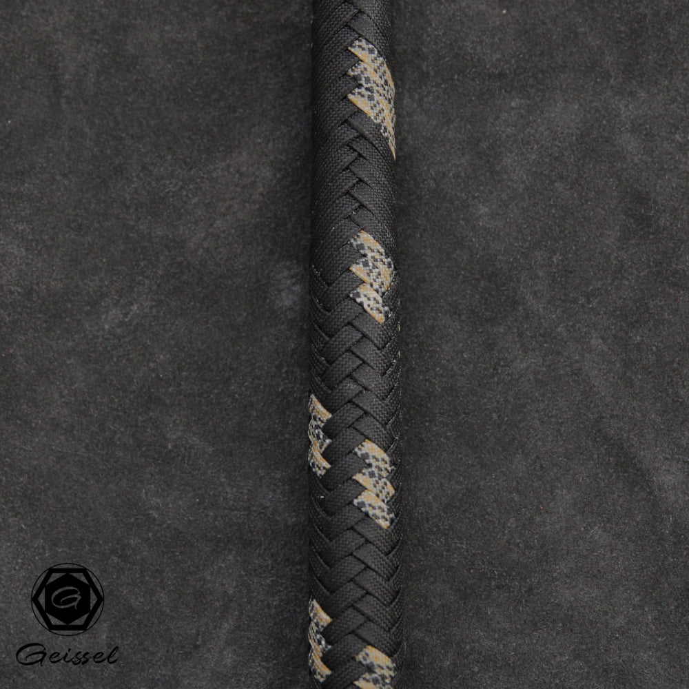 4ft Modern Bullwhip schwarz/diamond snake
