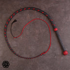4ft Modern Bullwhip anthrazit/rot fancyplait