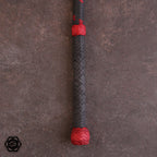4ft Modern Bullwhip anthrazit/rot fancyplait