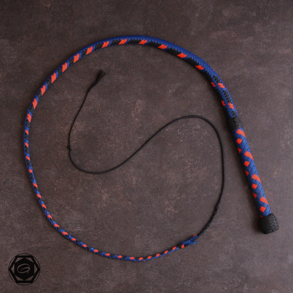 4ft Modern Bullwhip blue/anthracite/neon orange