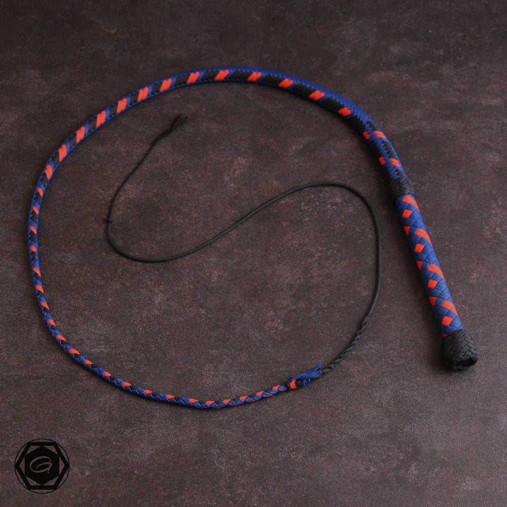 4ft Modern Bullwhip blue/anthracite/neon orange