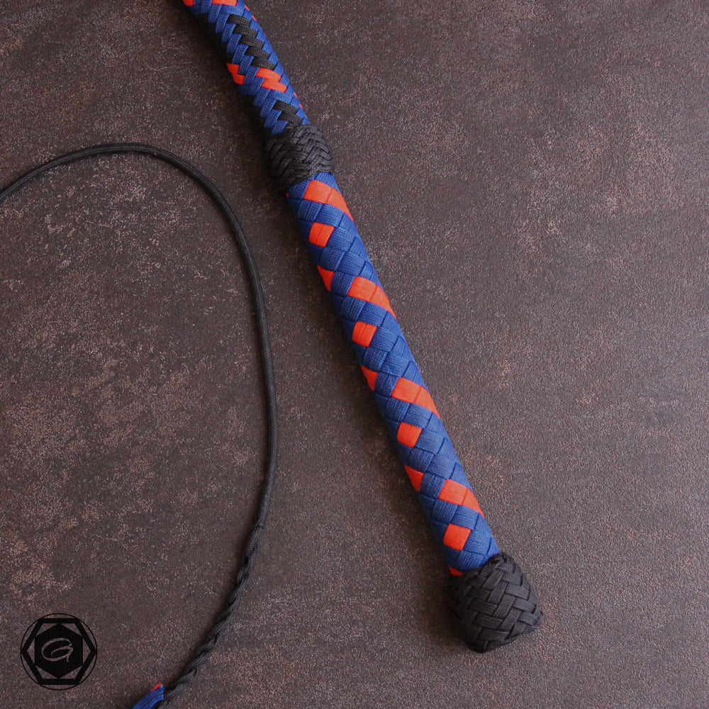 4ft Modern Bullwhip blue/anthracite/neon orange