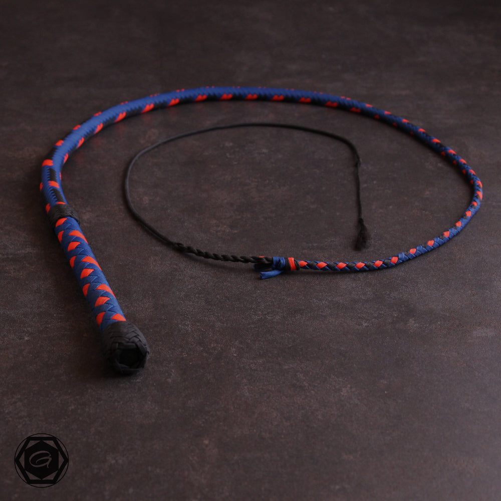 4ft Modern Bullwhip blue/anthracite/neon orange