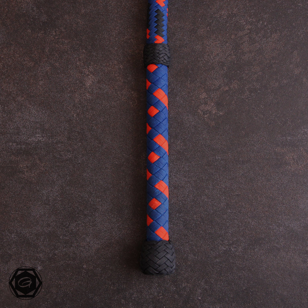 4ft Modern Bullwhip blue/anthracite/neon orange