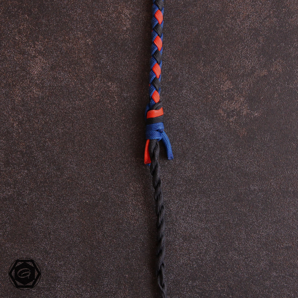 4ft Modern Bullwhip blue/anthracite/neon orange