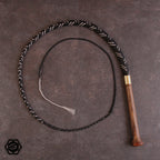 4ft 32 plait Woody schwarz/weiß, Ovengkol/Ulme Griff-Messing B-Stock