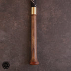 4ft 32 plait Woody schwarz/weiß, Ovengkol/Ulme Griff-Messing B-Stock