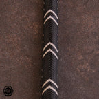 4ft 32 plait Woody schwarz/weiß, Ovengkol/Ulme Griff-Messing B-Stock