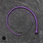4ft nylon snake whip lila, fancy pattern, messing münze