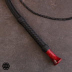 5.2ft 32 plait special bullwhip black/birch burl