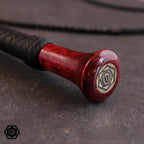 5.2ft 32 plait special bullwhip black/birch burl