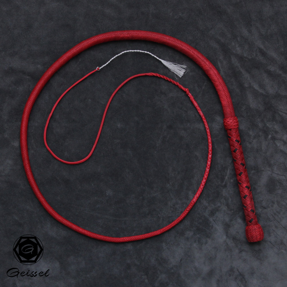 5ft 32 Plait Bullwhip red-blackline handle
