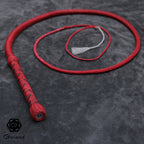 5ft 32 Plait Bullwhip red-blackline handle