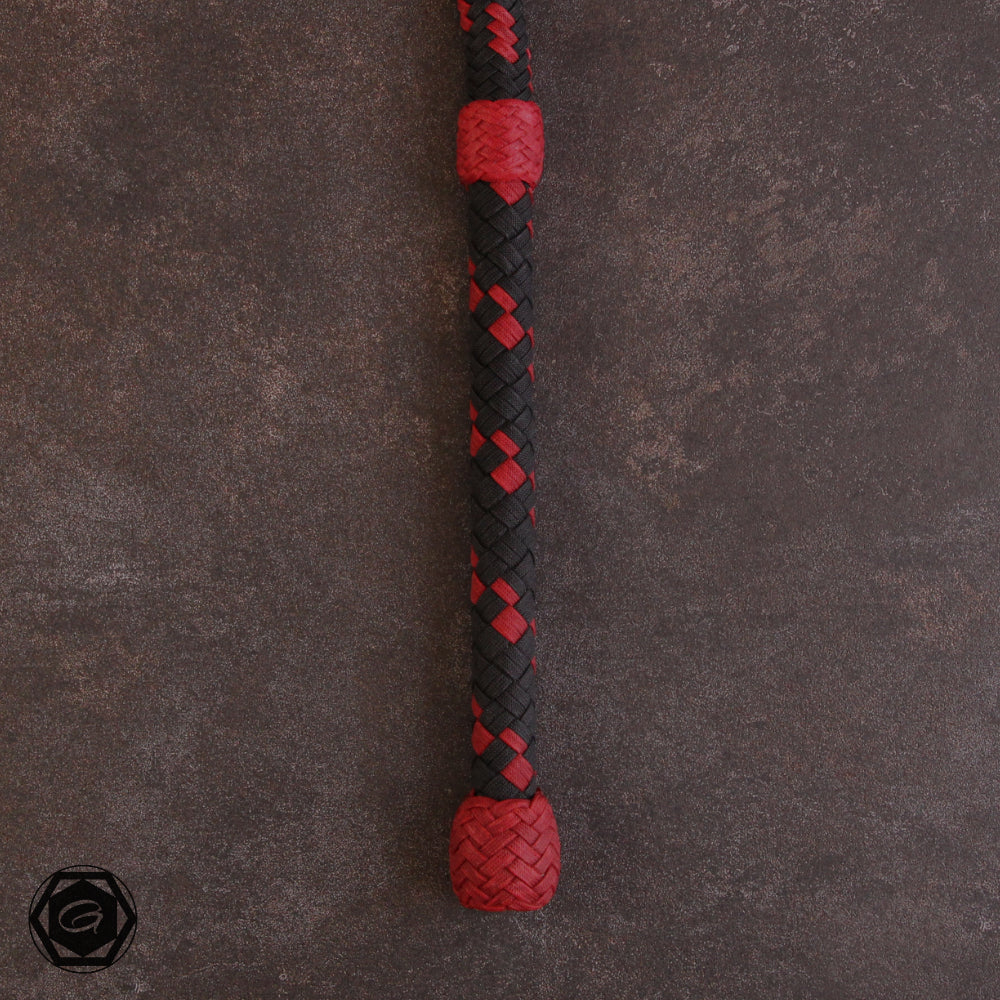 5ft Modern Bullwhip black/red