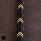 5ft Bullwhip-Geissel Serie 32plait. black/purple/neonorange/neongreen/neonyellow