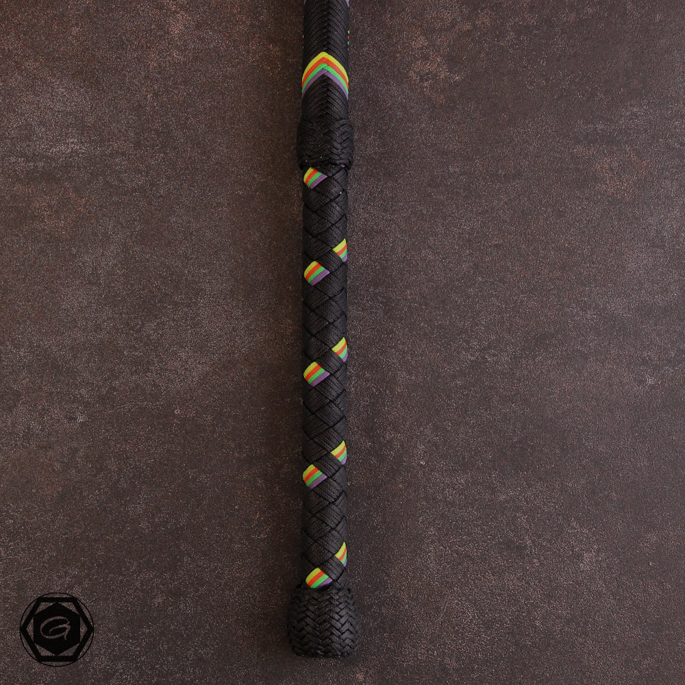 5ft Bullwhip-Geissel Serie 32plait. black/purple/neonorange/neongreen/neonyellow