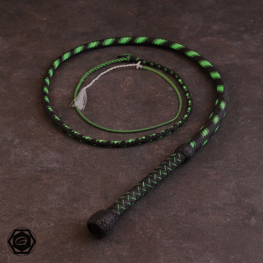 B-Stock 5ft classic bullwhip ältere Serie- Neu Neon green/black
