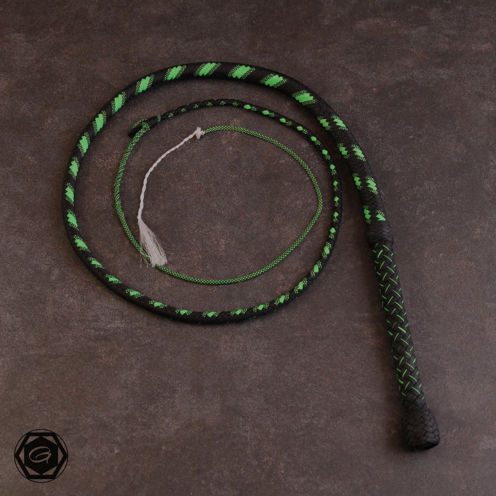 B-Stock 5ft classic bullwhip ältere Serie- Neu Neon green/black