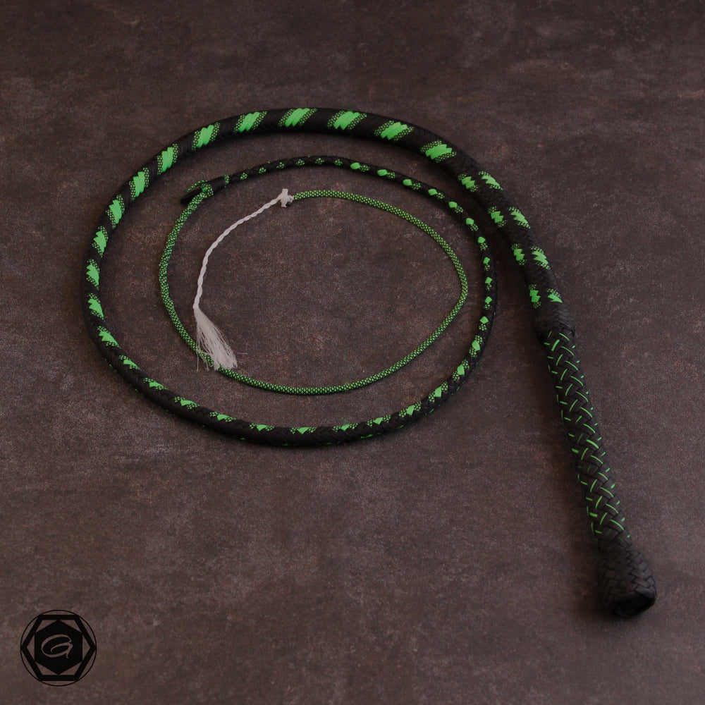 B-Stock 5ft classic bullwhip ältere Serie- Neu Neon green/black