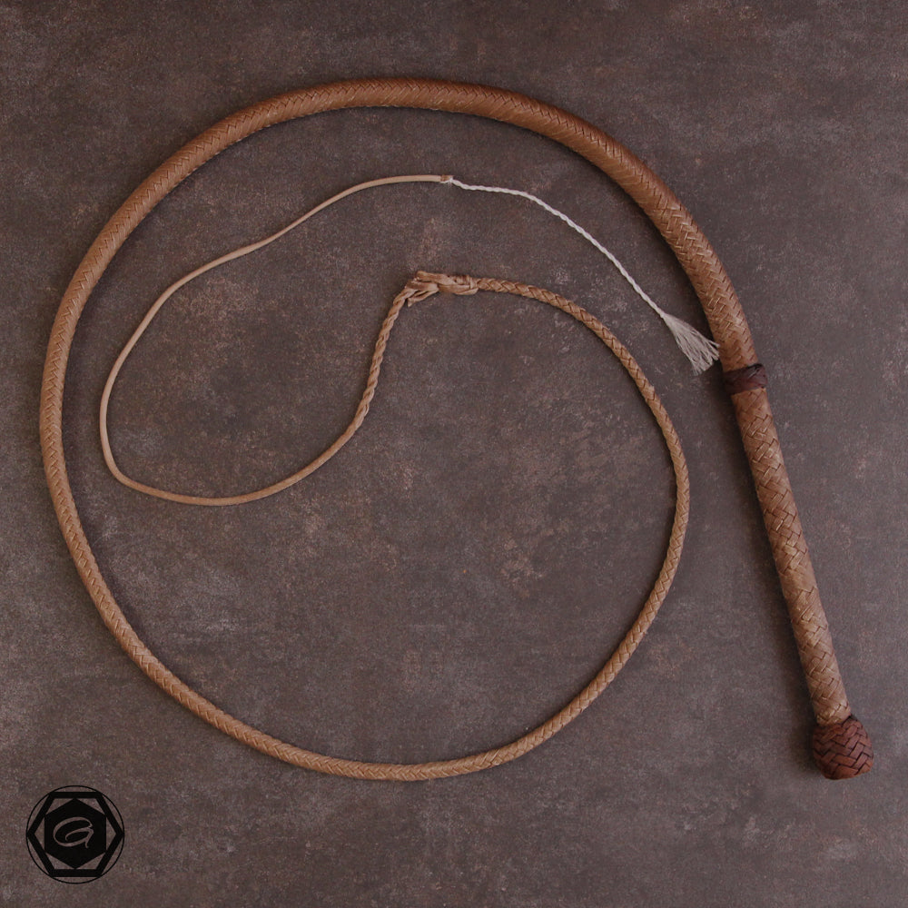5 1/2ft Nylon Bullwhip Goldbraun/schokobraun