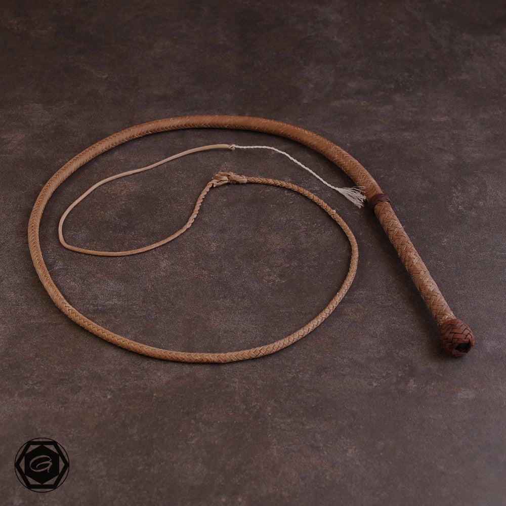 5 1/2ft Nylon Bullwhip Goldbraun/schokobraun