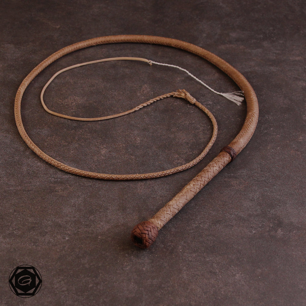 5 1/2ft Nylon Bullwhip Goldbraun/schokobraun