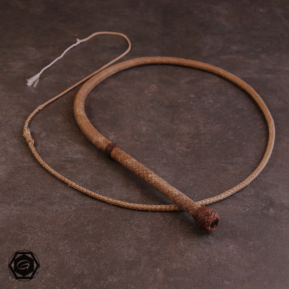 5 1/2ft Nylon Bullwhip Goldbraun/schokobraun