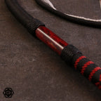 6ft 32 plait special bullwhip 3 black/marmorholz fancy plait
