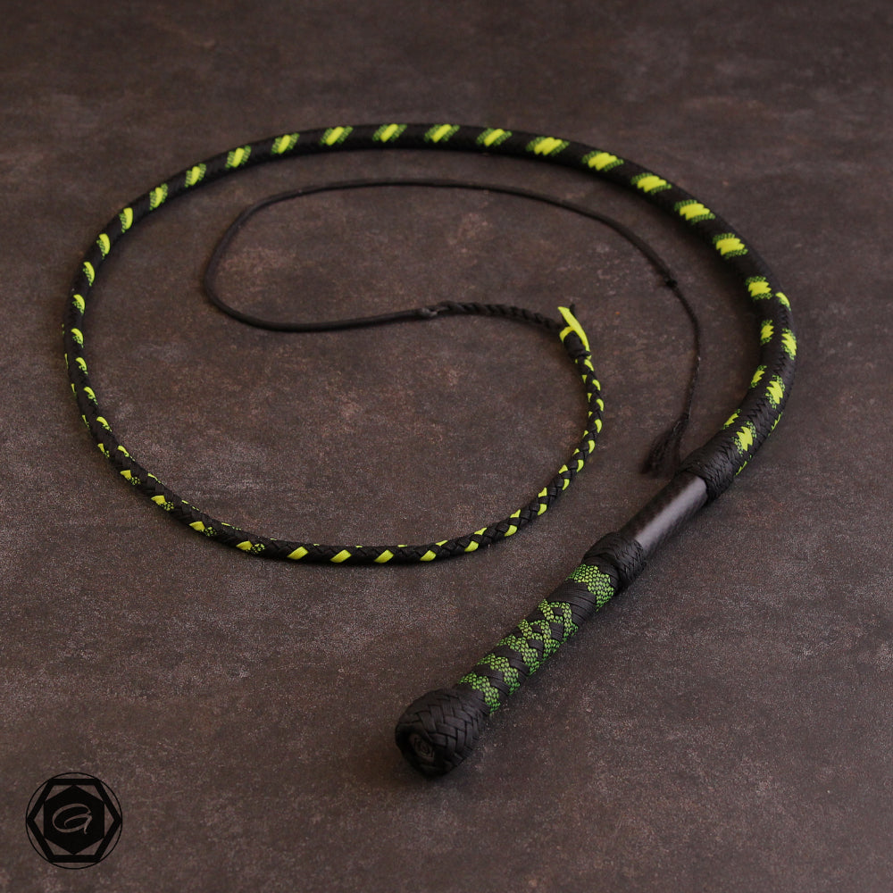 5ft Special Modern Bullwhip Carbon/black/neon yellow