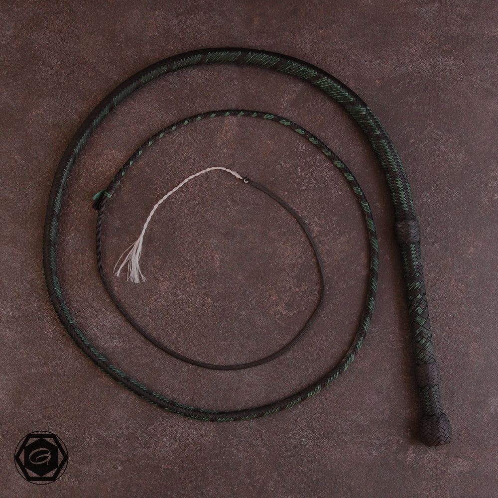 5.7ft HyperFlex 24 plait Prototype forest green/black-Fancy plait