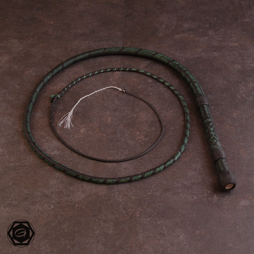 5.7ft HyperFlex 24 plait Prototype forest green/black-Fancy plait