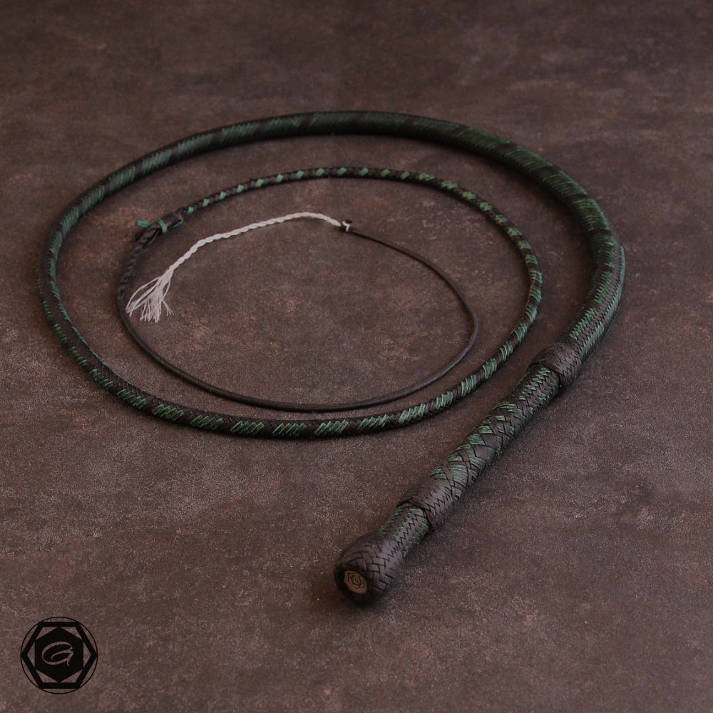 5.7ft HyperFlex 24 plait Prototype forest green/black-Fancy plait