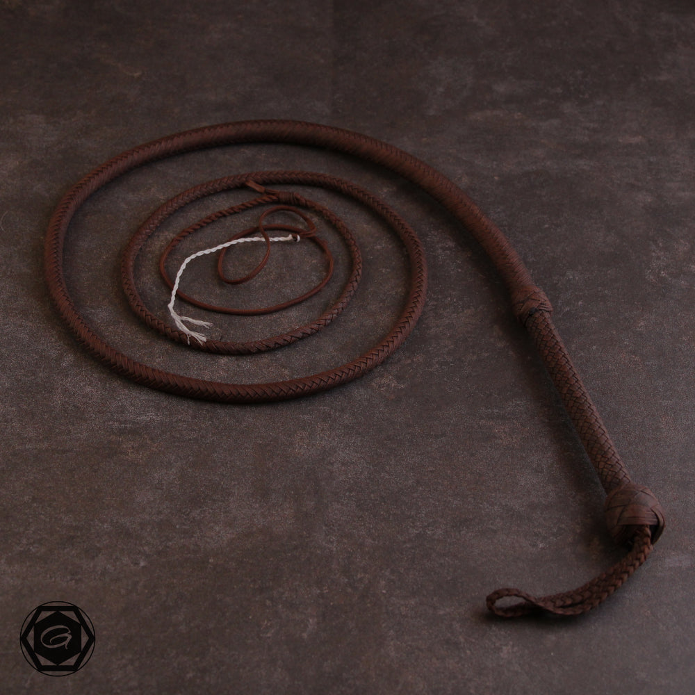 B-Stock 6 1/2ft  Indy/American Style Bullwhip walnussbraun