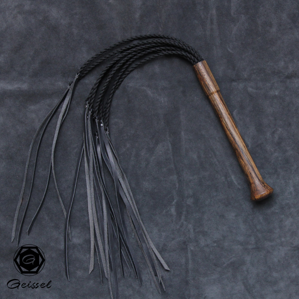 Hybrid Flogger 10x20 Tails schwarz- Ovengkolgriff